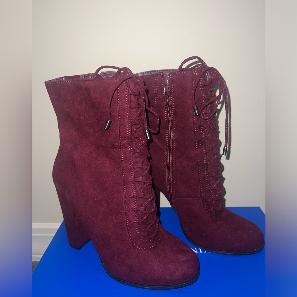Women's Burgundy Ankle Boots